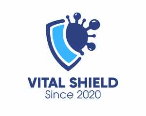 Immunity - Blue Virus Protection Shield logo design