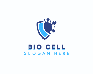 Microorganism - Virus Protection Shield logo design