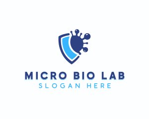 Microbiologist - Virus Protection Shield logo design