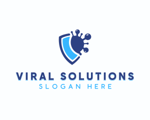 Virology - Virus Protection Shield logo design