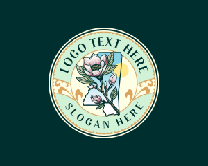 Flora - Mississippi Bloom Magnolia Flower logo design