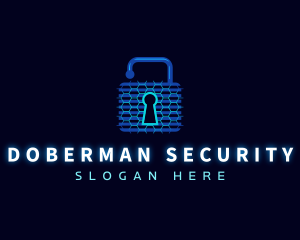 Security Padlock Technology logo design