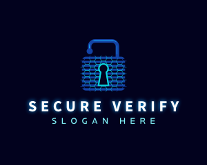 Security Padlock Technology logo design