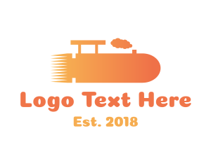 Orange Bullet Locomotive logo design