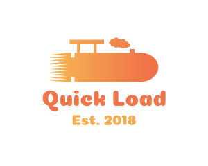 Orange Bullet Locomotive logo design