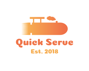 Orange Bullet Locomotive logo design