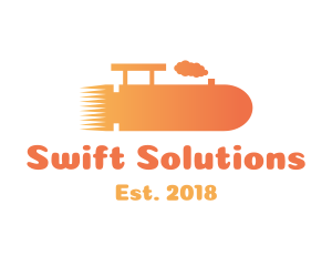 Quick - Orange Bullet Locomotive logo design