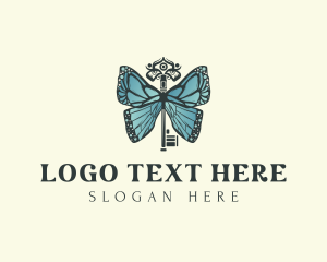 Event Planner - Luxury Butterfly Key logo design
