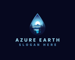 Water Drop Scenery logo design