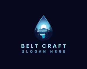 Water Drop Scenery logo design