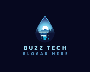 Water Drop Scenery logo design