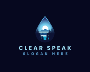 Water Drop Scenery logo design