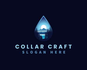 Water Drop Scenery logo design