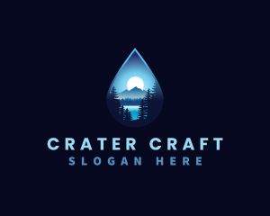 Water Drop Scenery logo design