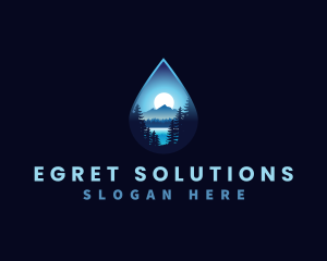 Water Drop Scenery logo design