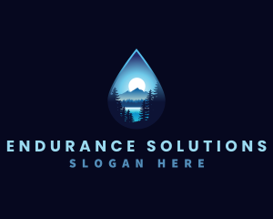 Water Drop Scenery logo design