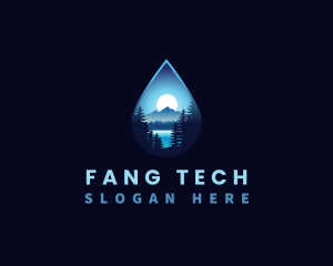 Water Drop Scenery logo design