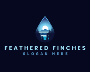 Water Drop Scenery logo design