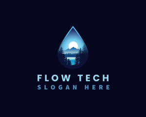 Water Drop Scenery logo design