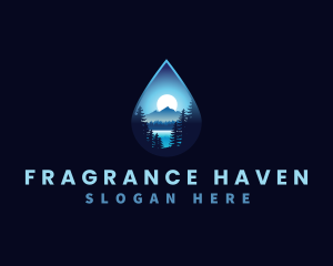 Water Drop Scenery logo design