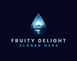 Water Drop Scenery logo design