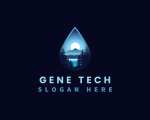 Water Drop Scenery logo design