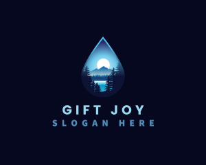 Water Drop Scenery logo design