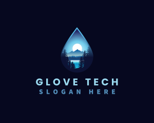 Water Drop Scenery logo design