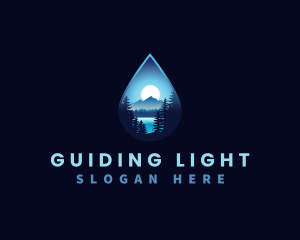 Water Drop Scenery logo design