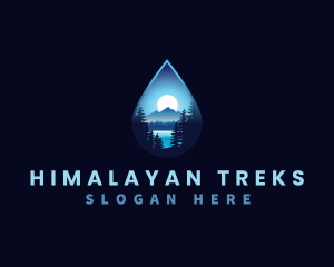 Water Drop Scenery logo design