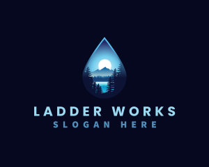 Water Drop Scenery logo design