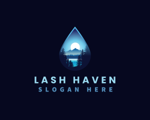 Water Drop Scenery logo design