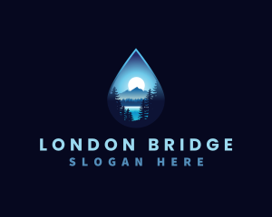 Water Drop Scenery logo design