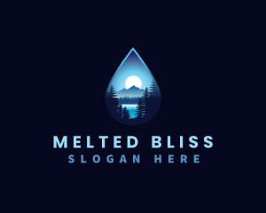 Water Drop Scenery logo design