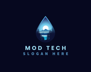 Water Drop Scenery logo design