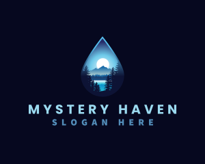 Water Drop Scenery logo design