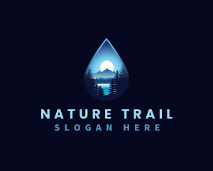 Trail - Water Drop Scenery logo design