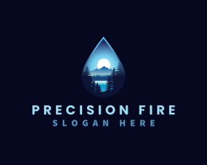 Water Drop Scenery logo design