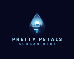 Water Drop Scenery logo design