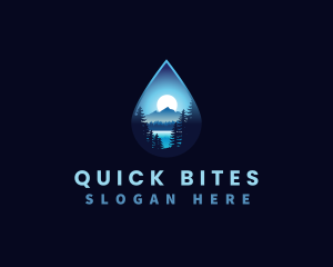 Water Drop Scenery logo design