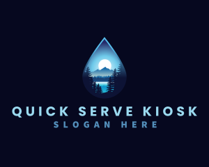 Water Drop Scenery logo design