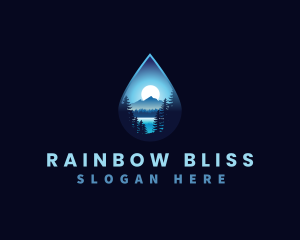 Water Drop Scenery logo design