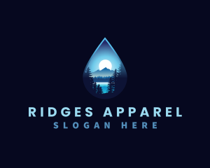 Water Drop Scenery logo design