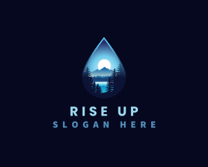 Water Drop Scenery logo design