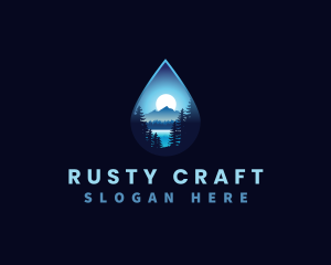 Water Drop Scenery logo design