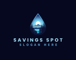 Water Drop Scenery logo design