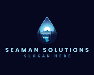 Water Drop Scenery logo design