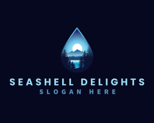 Water Drop Scenery logo design