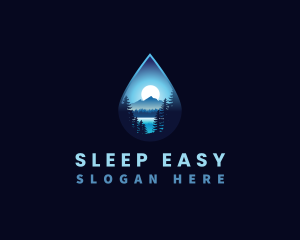 Water Drop Scenery logo design