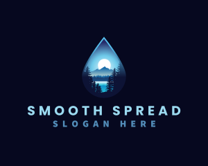 Water Drop Scenery logo design